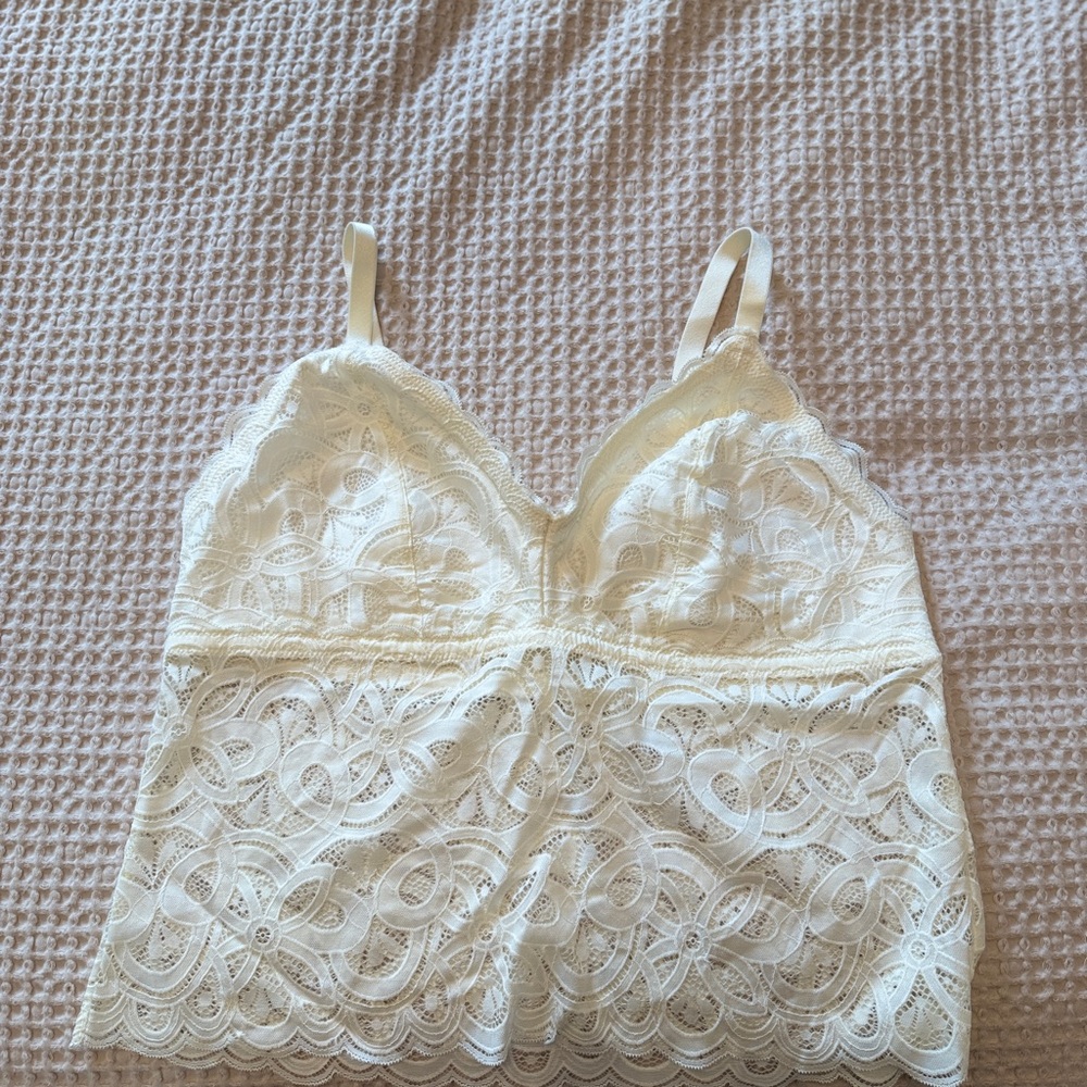 Lace Cream Cami Top